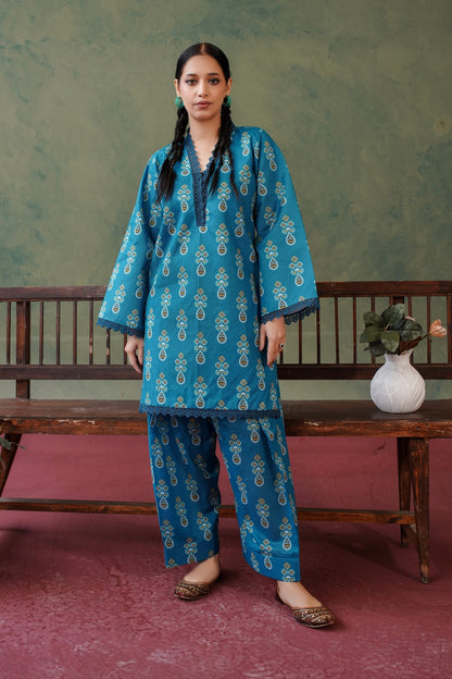 Blossom All over 2 Piece Lawn 536 - Waheed Javaid Collections