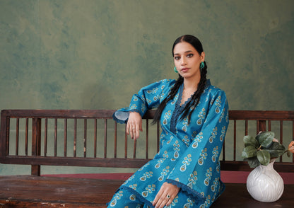 Blossom All over 2 Piece Lawn 536 - Waheed Javaid Collections