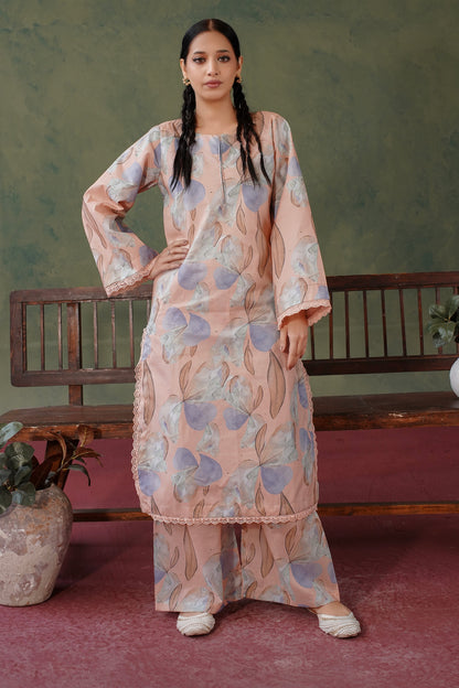 Blossom All over 2 Piece Lawn 538 - Waheed Javaid Collections