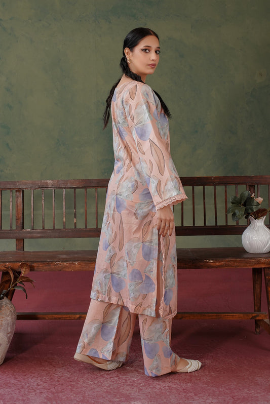 Blossom All over 2 Piece Lawn 538 - Waheed Javaid Collections