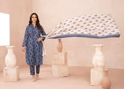 Nazli Tawakkal Premium High Quality Khaddar Printed 3 Piece D#44 - Waheed Javaid Collections