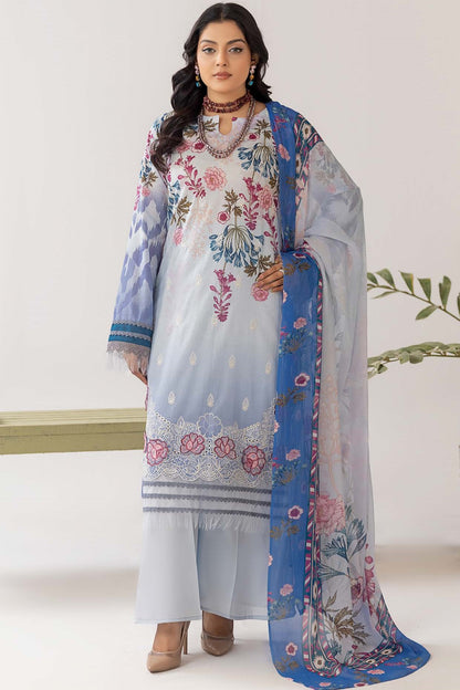 Cocktail Lawn Print Embroidered 3 Piece 01