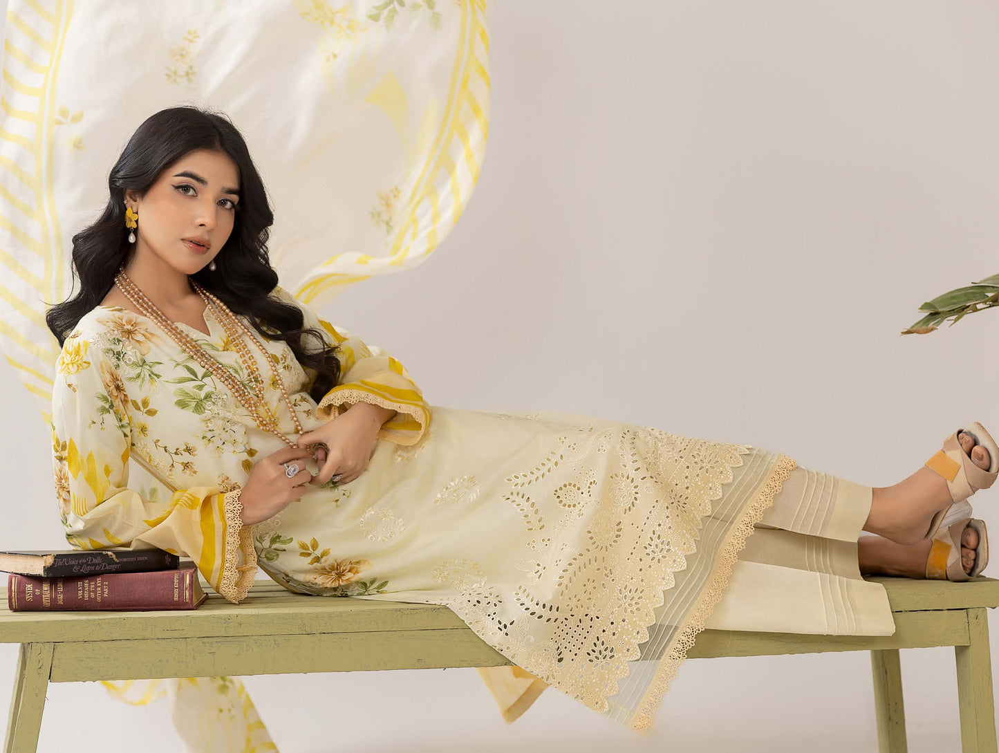 Cocktail Lawn Print Embroidered 3 Piece 02