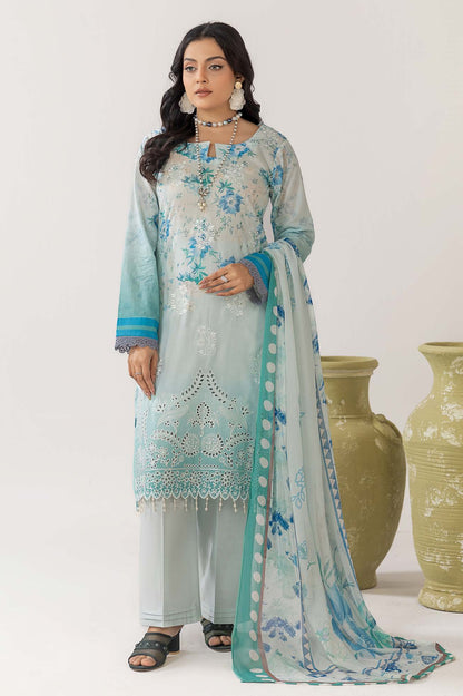 Cocktail Lawn Print Embroidered 3 Piece 06