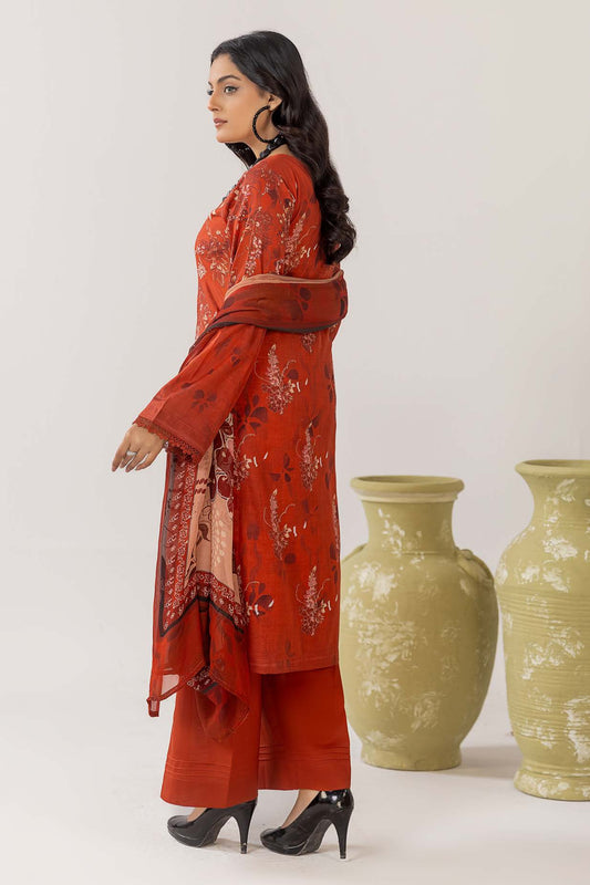 Cocktail Lawn Print Embroidered 3 Piece 07