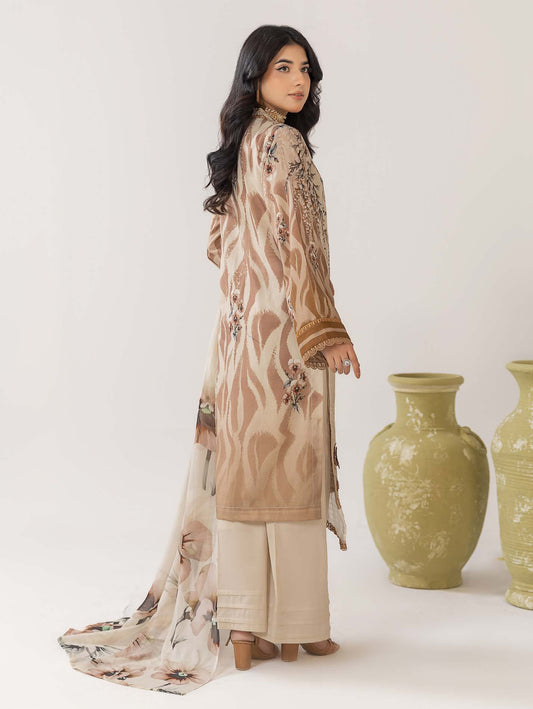 Cocktail Lawn Print Embroidered 3 Piece 08