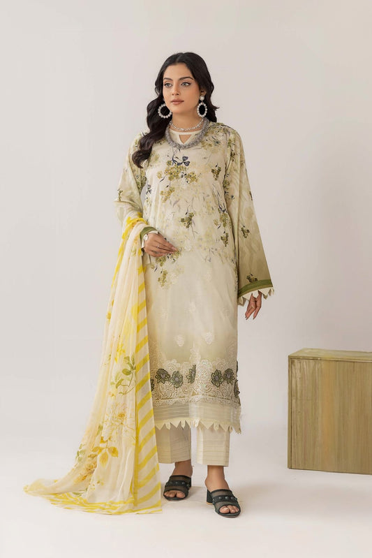 Cocktail Lawn Print Embroidered 3 Piece 09