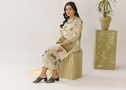 Cocktail Lawn Print Embroidered 3 Piece 09