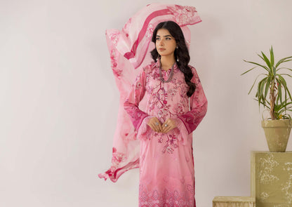 Cocktail Lawn Print Embroidered 3 Piece 10