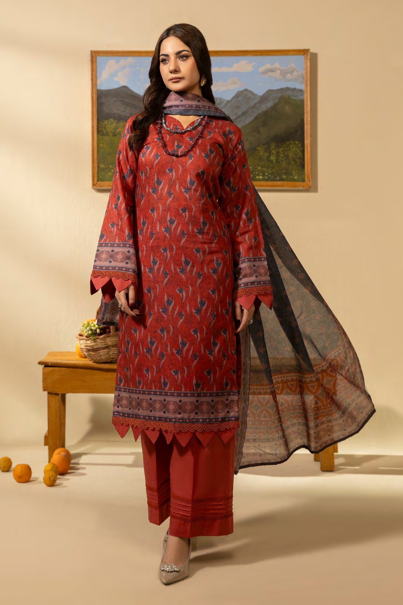 Coco Printed Zari Lawn 3 Piece 07
