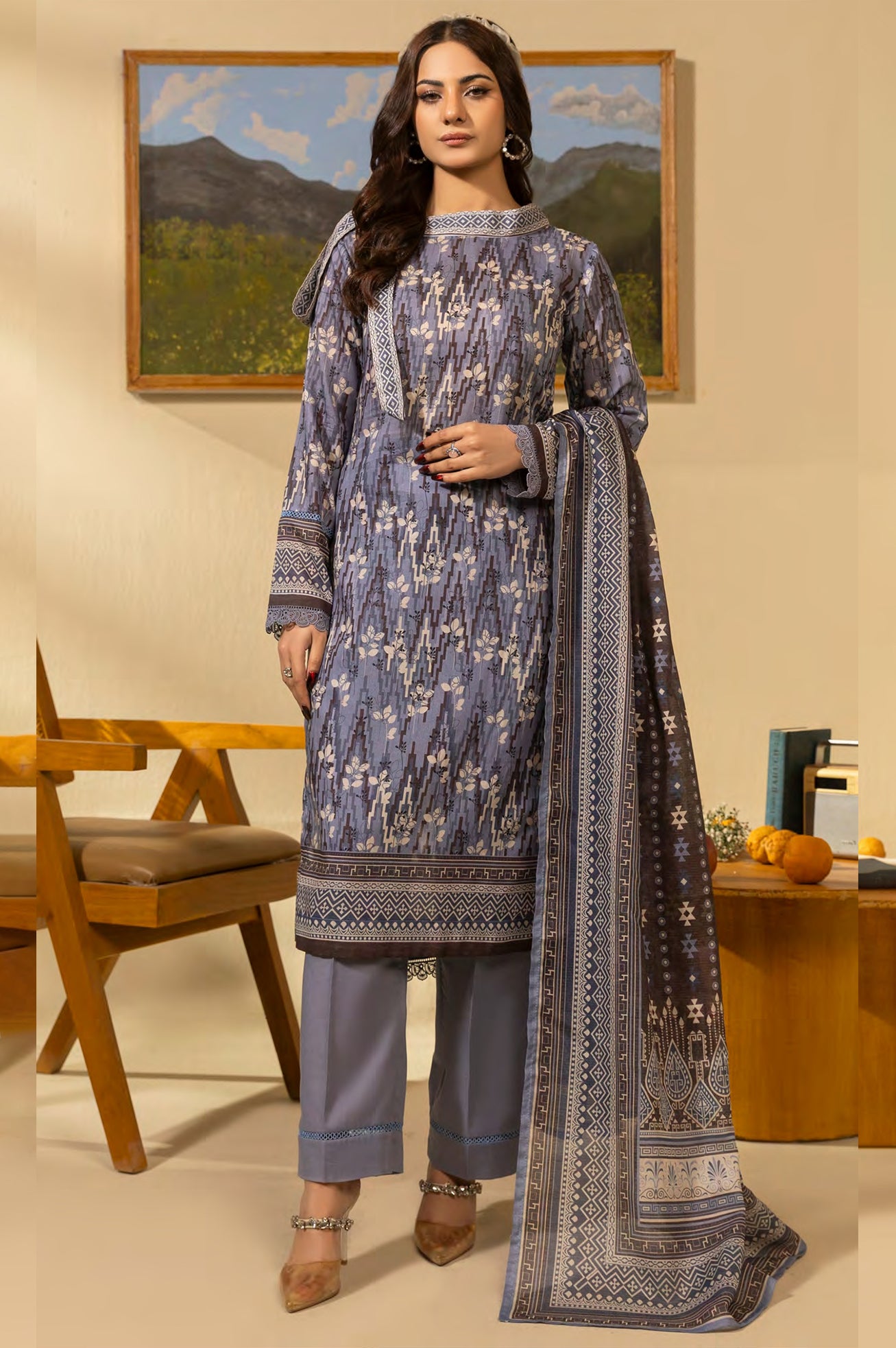 Coco Printed Zari Lawn 3 Piece 08