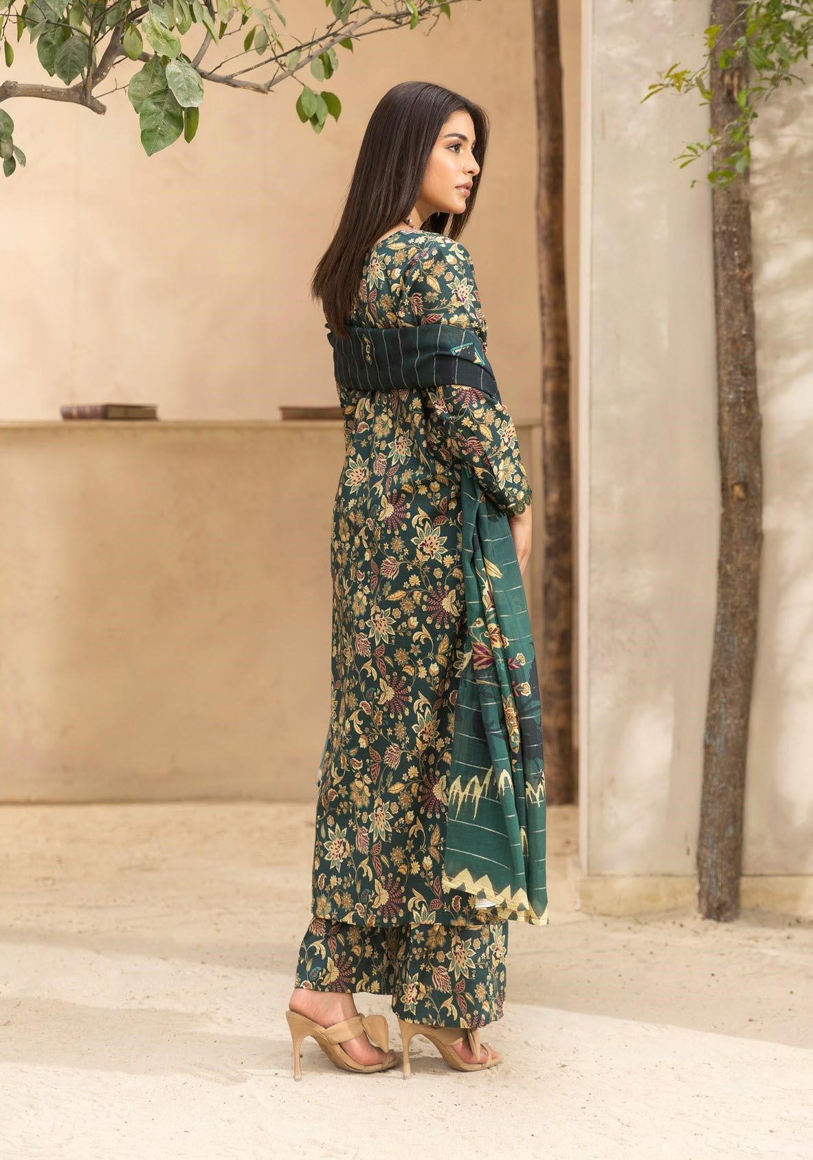 Coco Prints Lawn allover 3 Piece 01 - Waheed Javaid Collections
