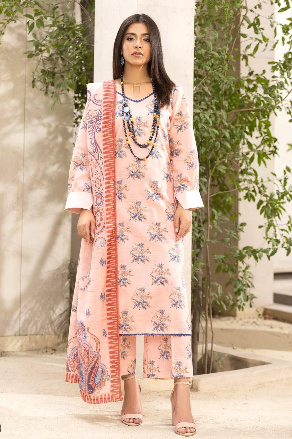 Coco Prints Lawn allover 3 Piece 03 - Waheed Javaid Collections
