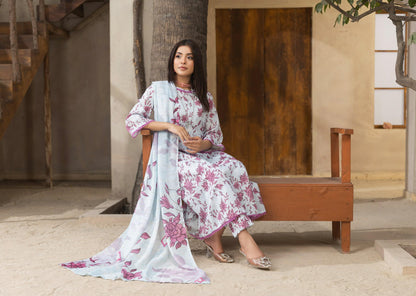 Coco Prints Lawn allover 3 Piece 05 - Waheed Javaid Collections