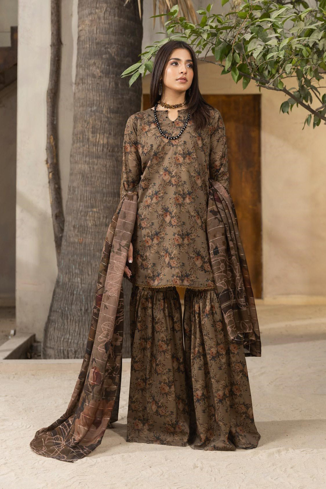 Coco Prints Lawn allover 3 Piece 06 - Waheed Javaid Collections