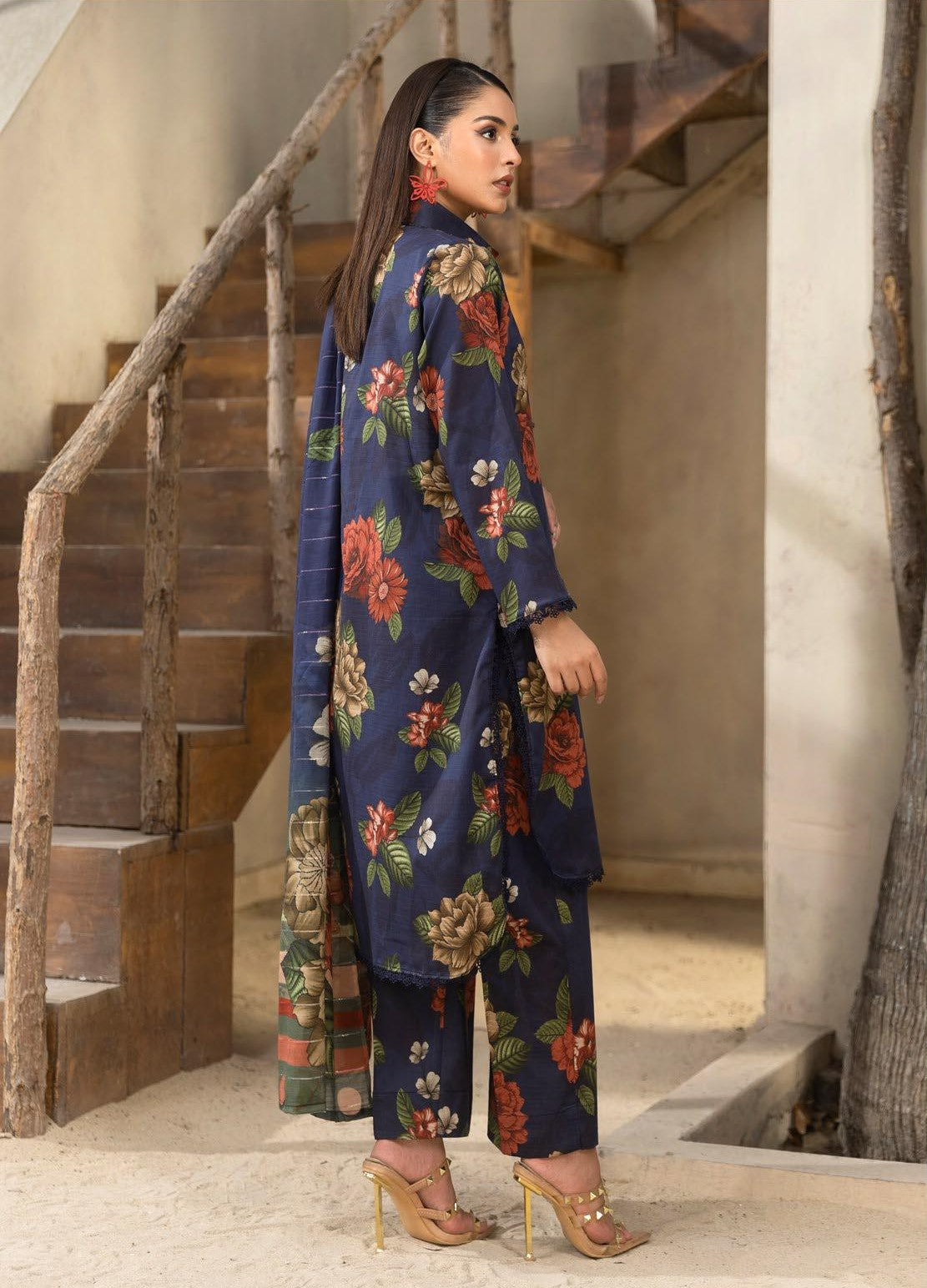 Coco Prints Lawn allover 3 Piece 07 - Waheed Javaid Collections