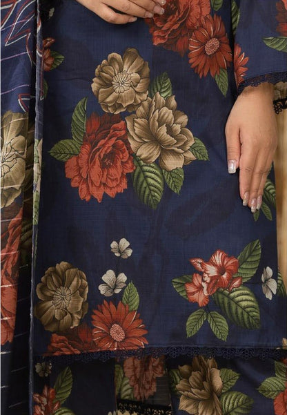 Coco Prints Lawn allover 3 Piece 07 - Waheed Javaid Collections