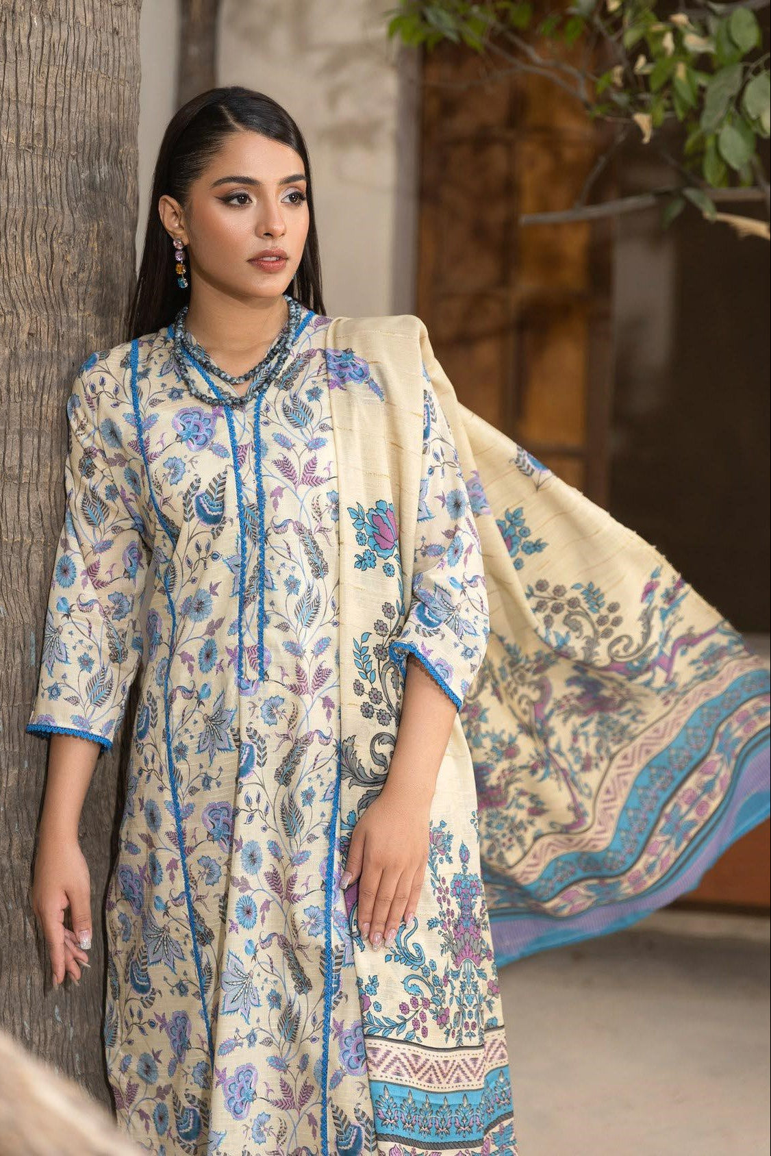 Coco Prints Lawn allover 3 Piece 08 - Waheed Javaid Collections