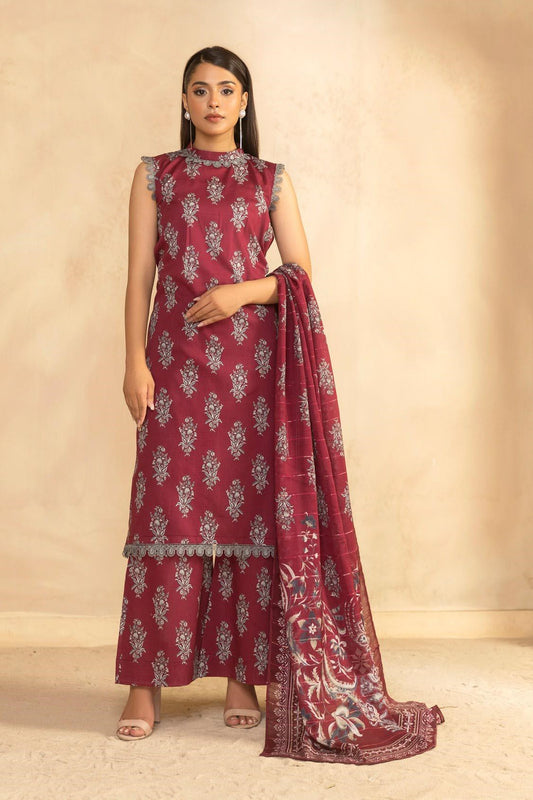 Coco Prints Lawn allover 3 Piece 09 - Waheed Javaid Collections