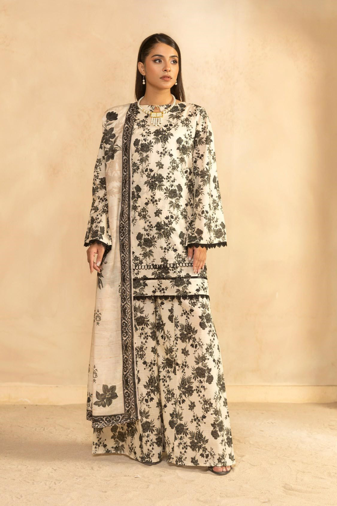 Coco Prints Lawn allover 3 Piece 10 - Waheed Javaid Collections