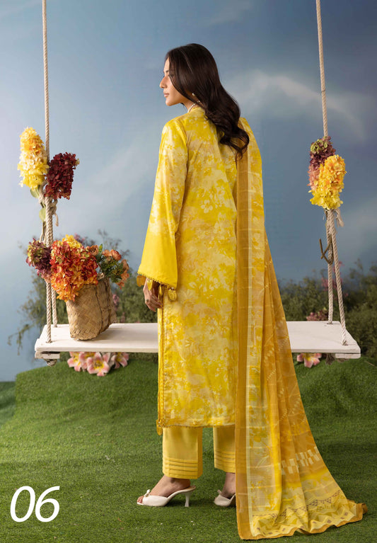 Dil Se Luxury Lawn Chikenkari 3 Piece 06