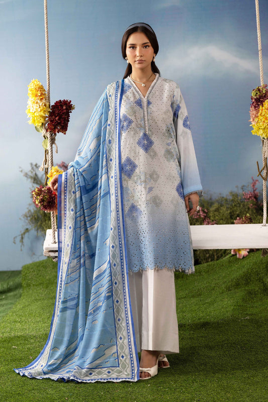 Dil Se Luxury Lawn Chikenkari 3 Piece 07