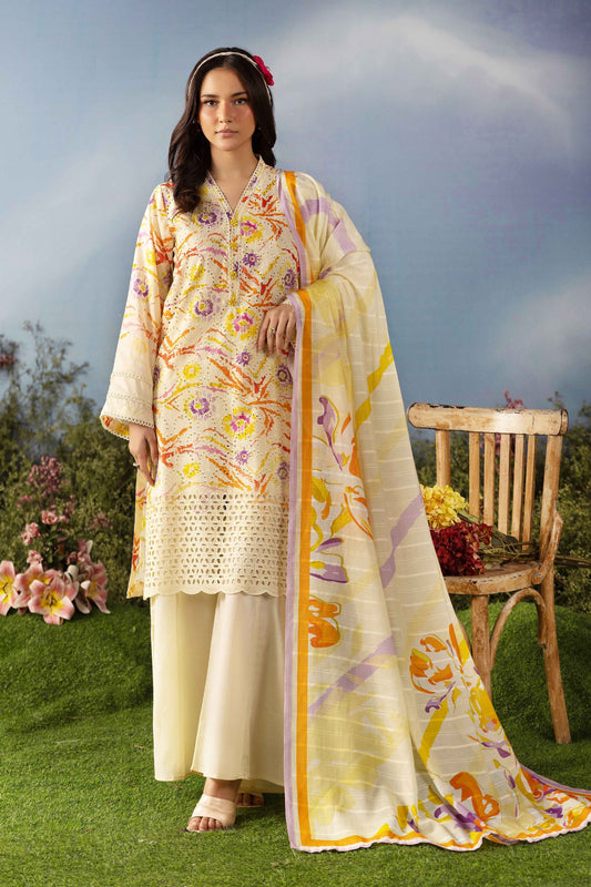 Dil Se Luxury Lawn Chikenkari 3 Piece 08
