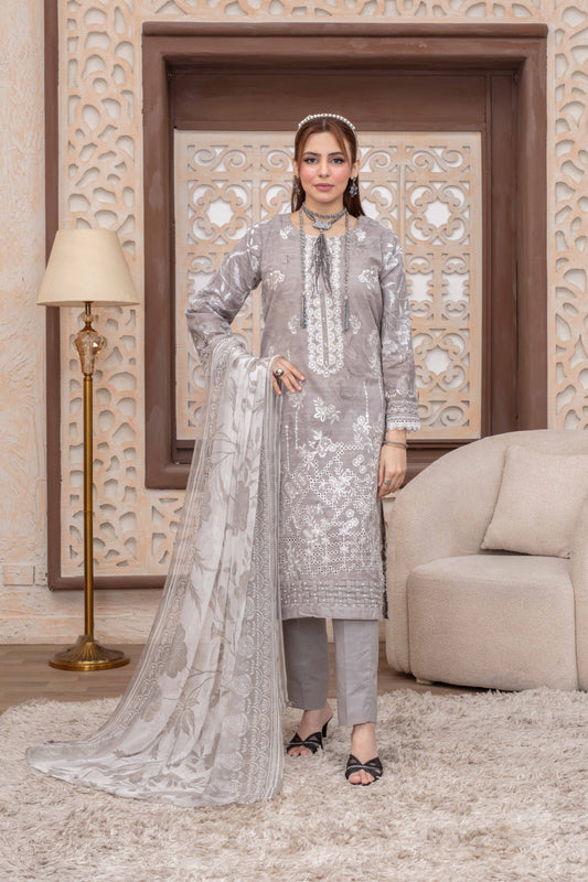 Elaris Embroidered Lawn 3 Piece A-07