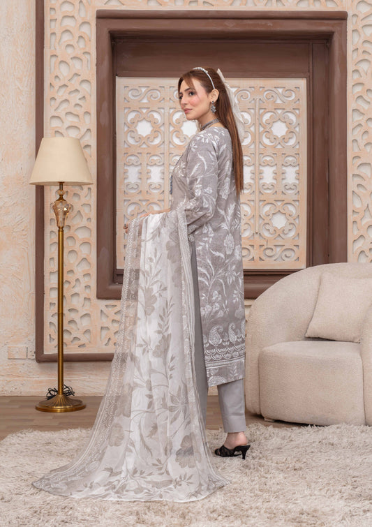 Elaris Embroidered Lawn 3 Piece A-07