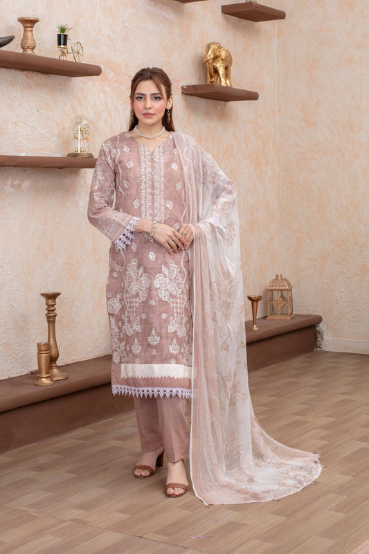 Elaris Embroidered Lawn 3 Piece A-09
