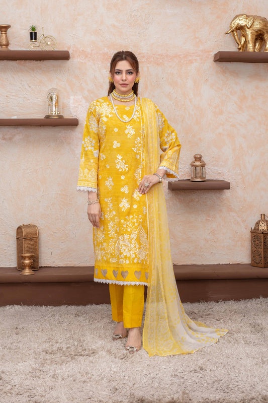 Elaris Embroidered Lawn 3 Piece A-10