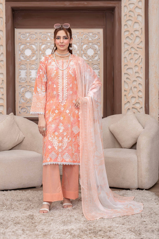 Elaris Embroidered Lawn 3 Piece A-02