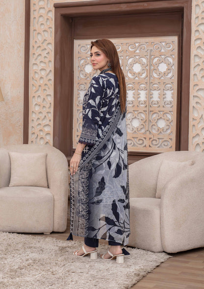 Elaris Embroidered Lawn 3 Piece A-01