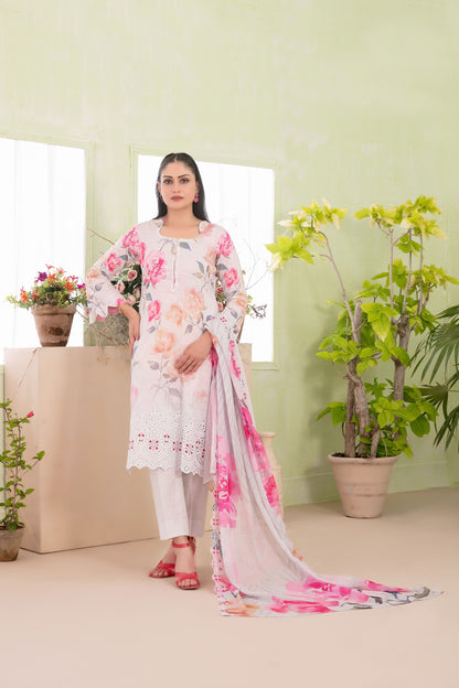 Erva Embroidered Lawn 3 Piece D-1711 - Waheed Javaid Collections