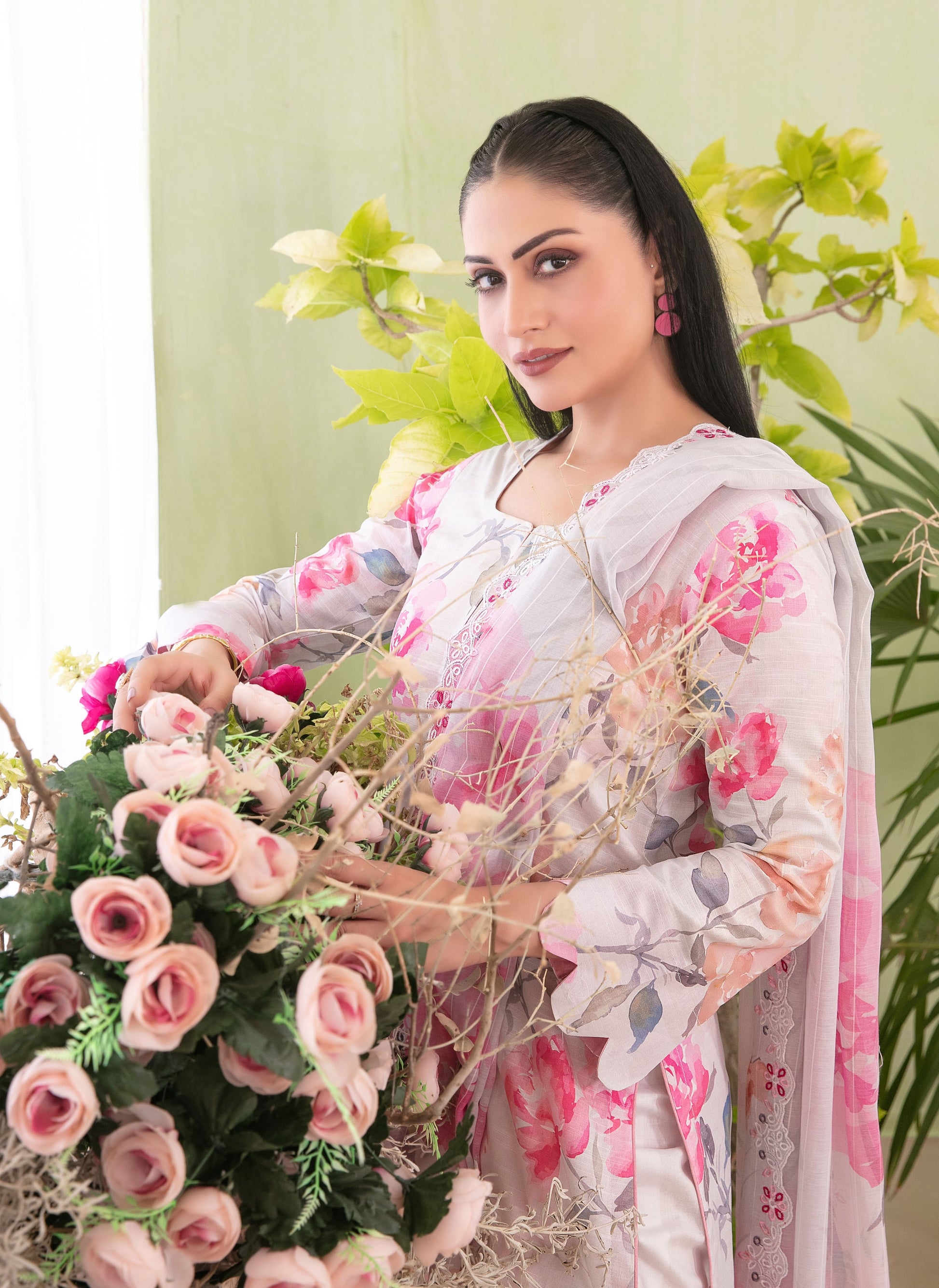 Erva Embroidered Lawn 3 Piece D-1711 - Waheed Javaid Collections