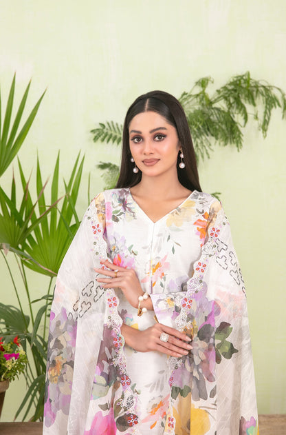 Erva Embroidered Lawn 3 Piece D-1712 - Waheed Javaid Collections