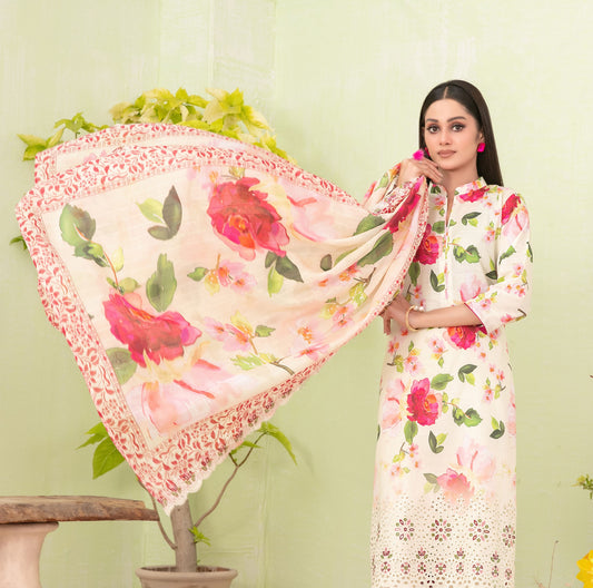 Erva Embroidered Lawn 3 Piece D-1713 - Waheed Javaid Collections