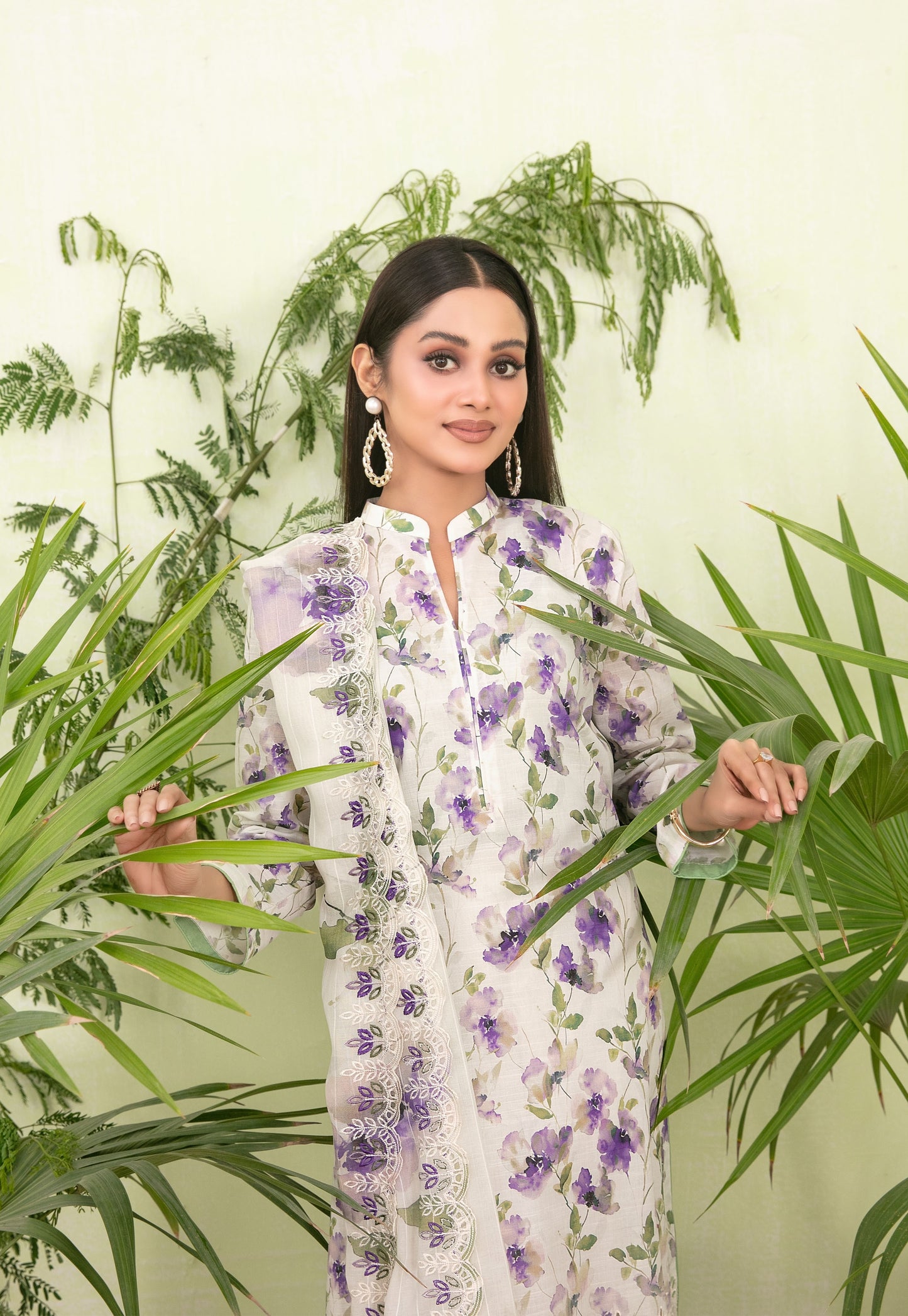 Erva Embroidered Lawn 3 Piece D-1714 - Waheed Javaid Collections