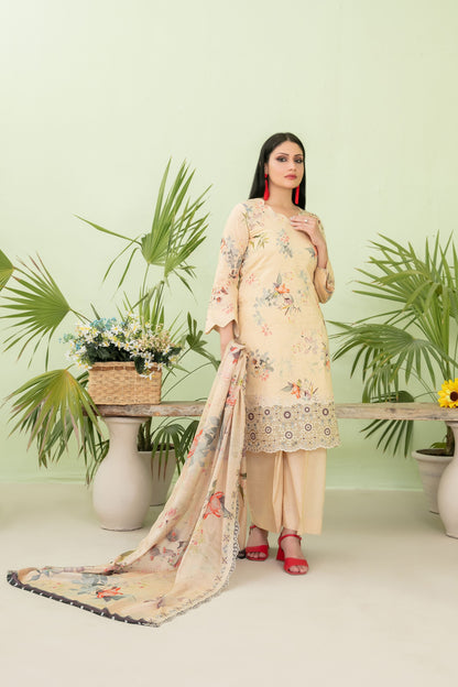 Erva Embroidered Lawn 3 Piece D-1716