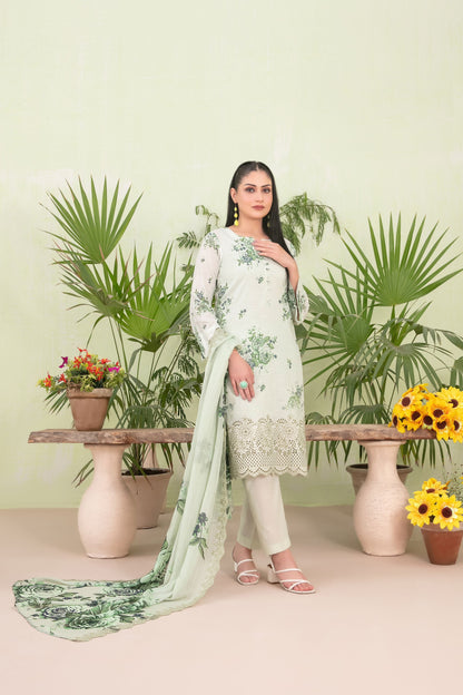 Erva Embroidered Lawn 3 Piece D-1717