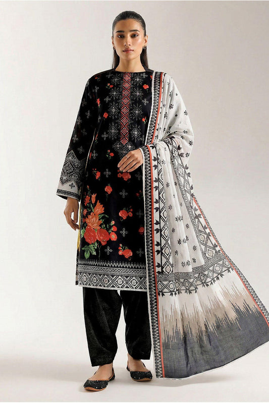 Ethnic Prints Printed Premium Lawn 3 Piece 501 - Waheed Javaid Collections