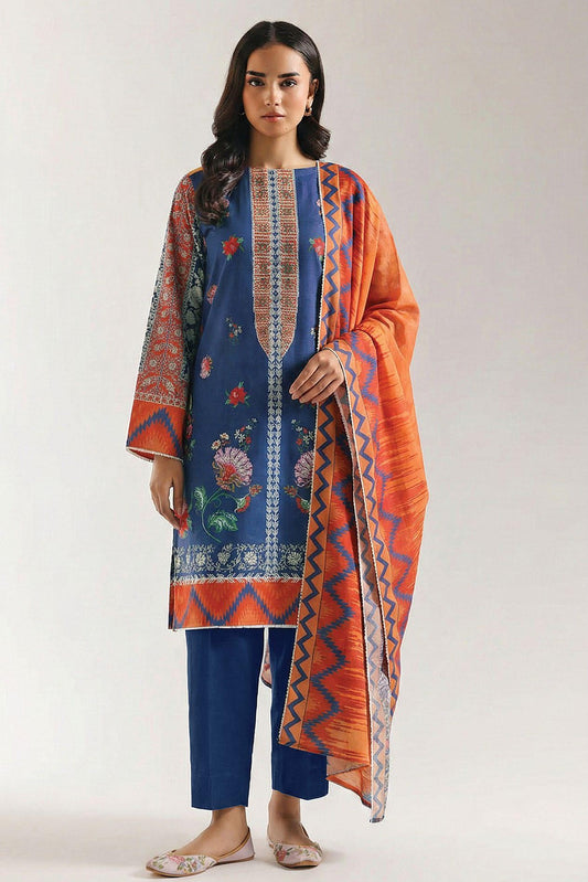 Ethnic Prints Printed Premium Lawn 3 Piece 505 - Waheed Javaid Collections