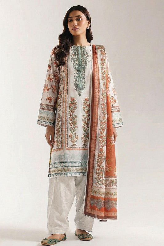 Ethnic Prints Printed Premium Lawn 3 Piece 506 - Waheed Javaid Collections