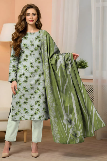 Lotus Embroidered + Printed Doria Lawn 3 Piece 01