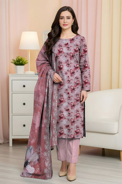 Lotus Embroidered + Printed Doria Lawn 3 Piece 03