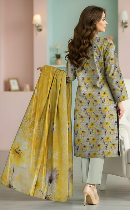 Lotus Embroidered + Printed Doria Lawn 3 Piece 07