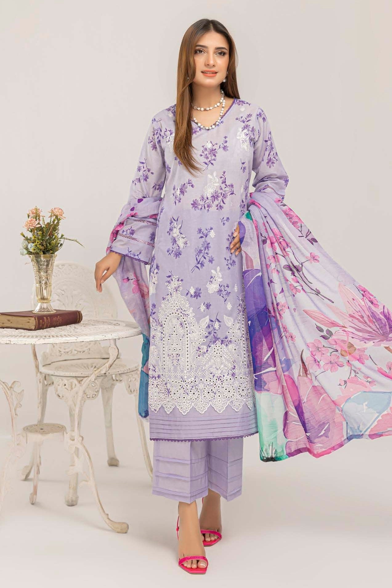 Manchali Embroidered 3 Piece Lawn 03