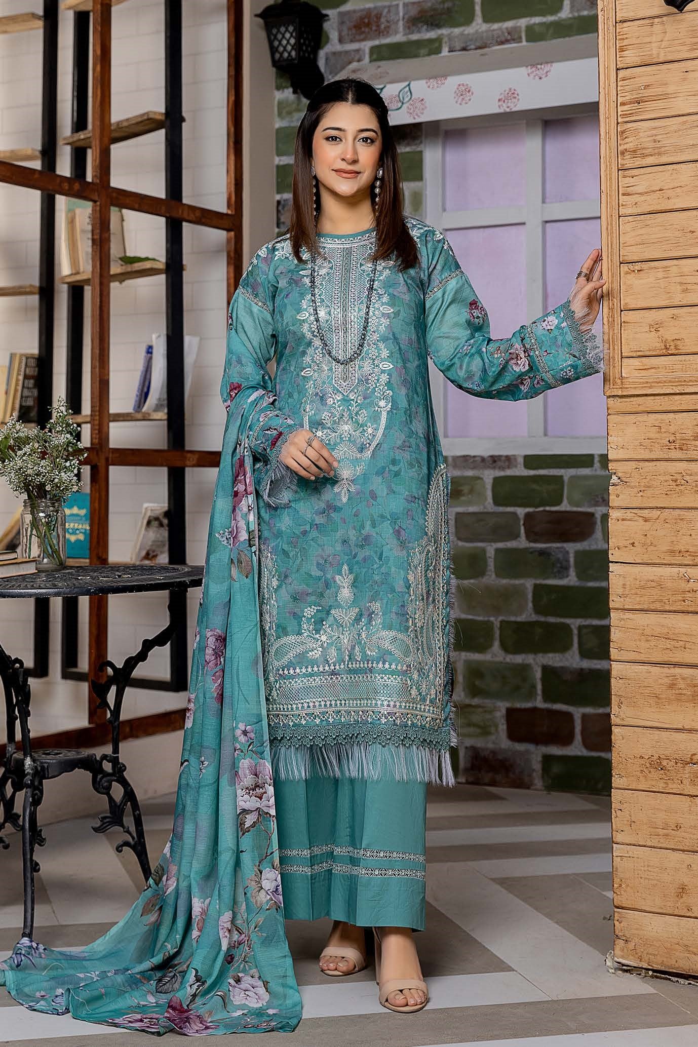 Mila Lawn Embroidered 3 Piece 04