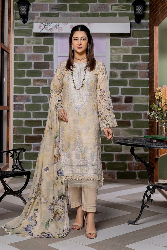 Mila Lawn Embroidered 3 Piece 07