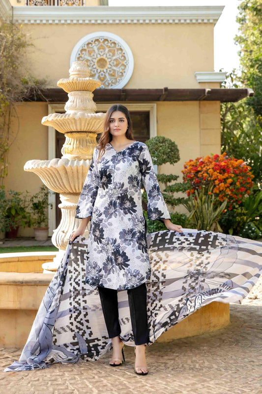 Naimal By Tawakkal 3 Piece D-1507 - Waheed Javaid Collections